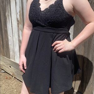 Black mini dress
